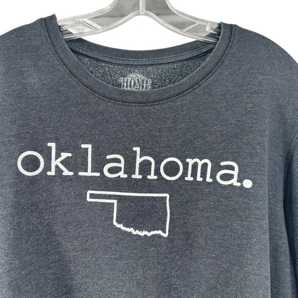 Oklahoma Home State Sweatshirt Gray Womens Size 3X 24W 26W Casual Pullover Top - Picture 2 of 6